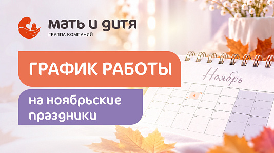 График работы в праздничные дни ноября